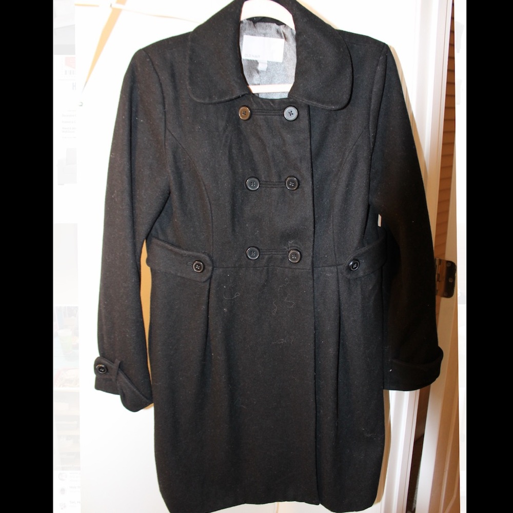 Old navy black pea coat